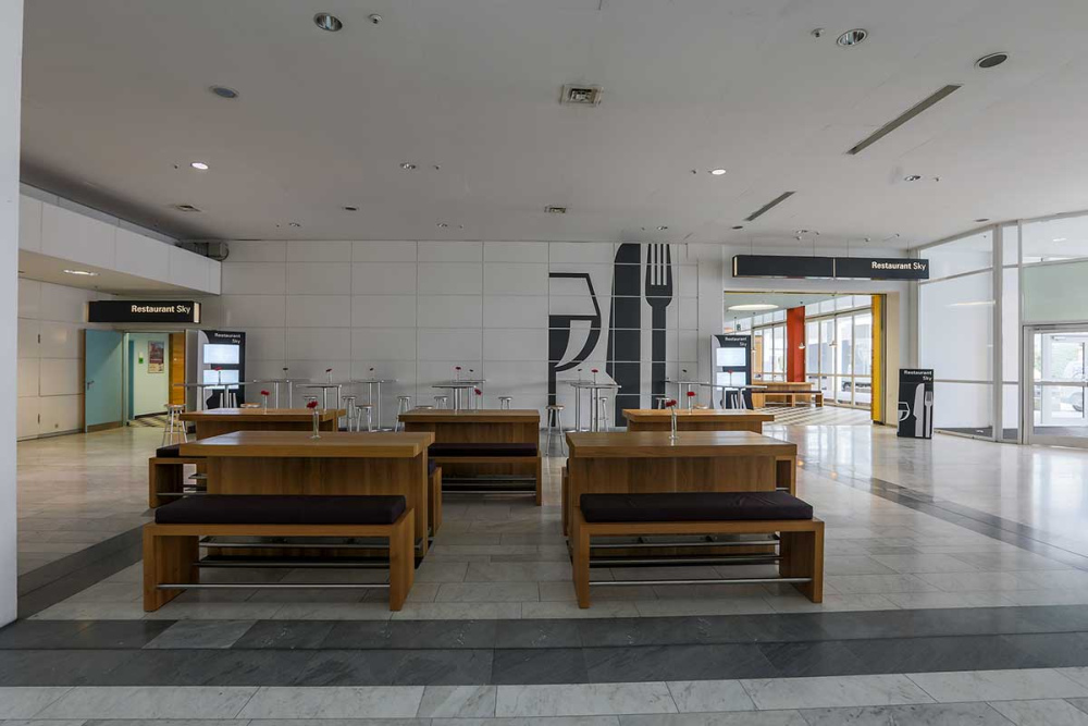 Blick ins Restaurant Sky