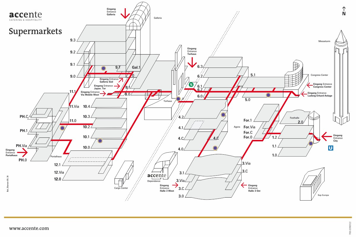 Lageplan Supermarkets